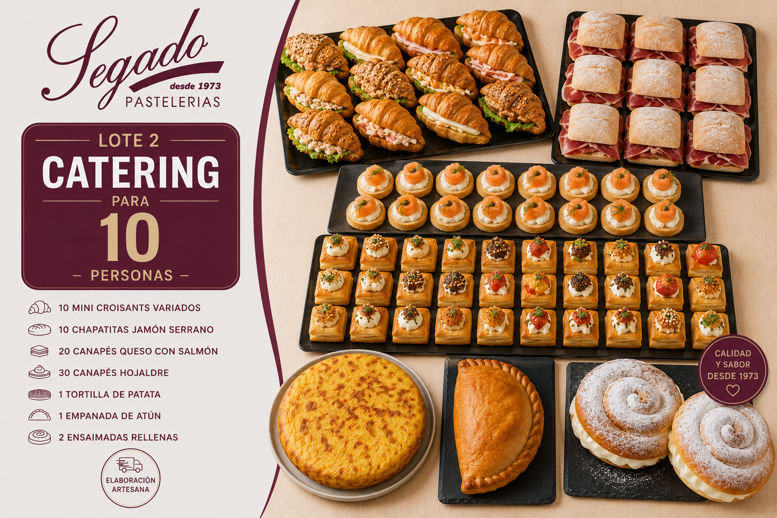 LOTE 2 (10 PERSONAS) caterting segado