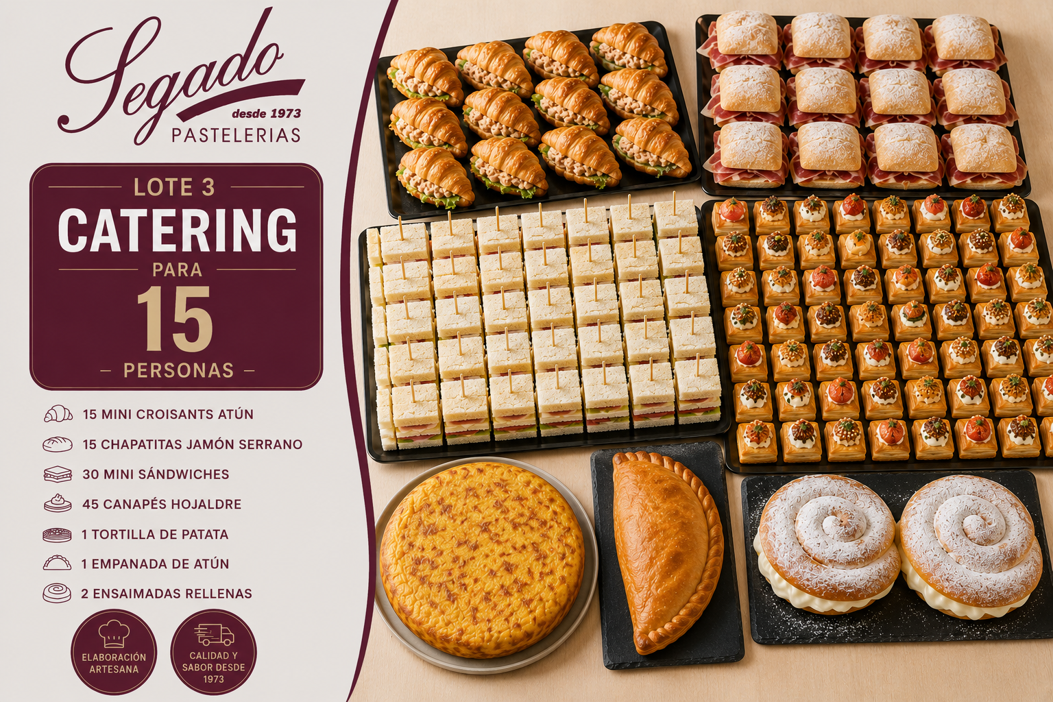 LOTE 3 (15 PERSONAS) caterting segado