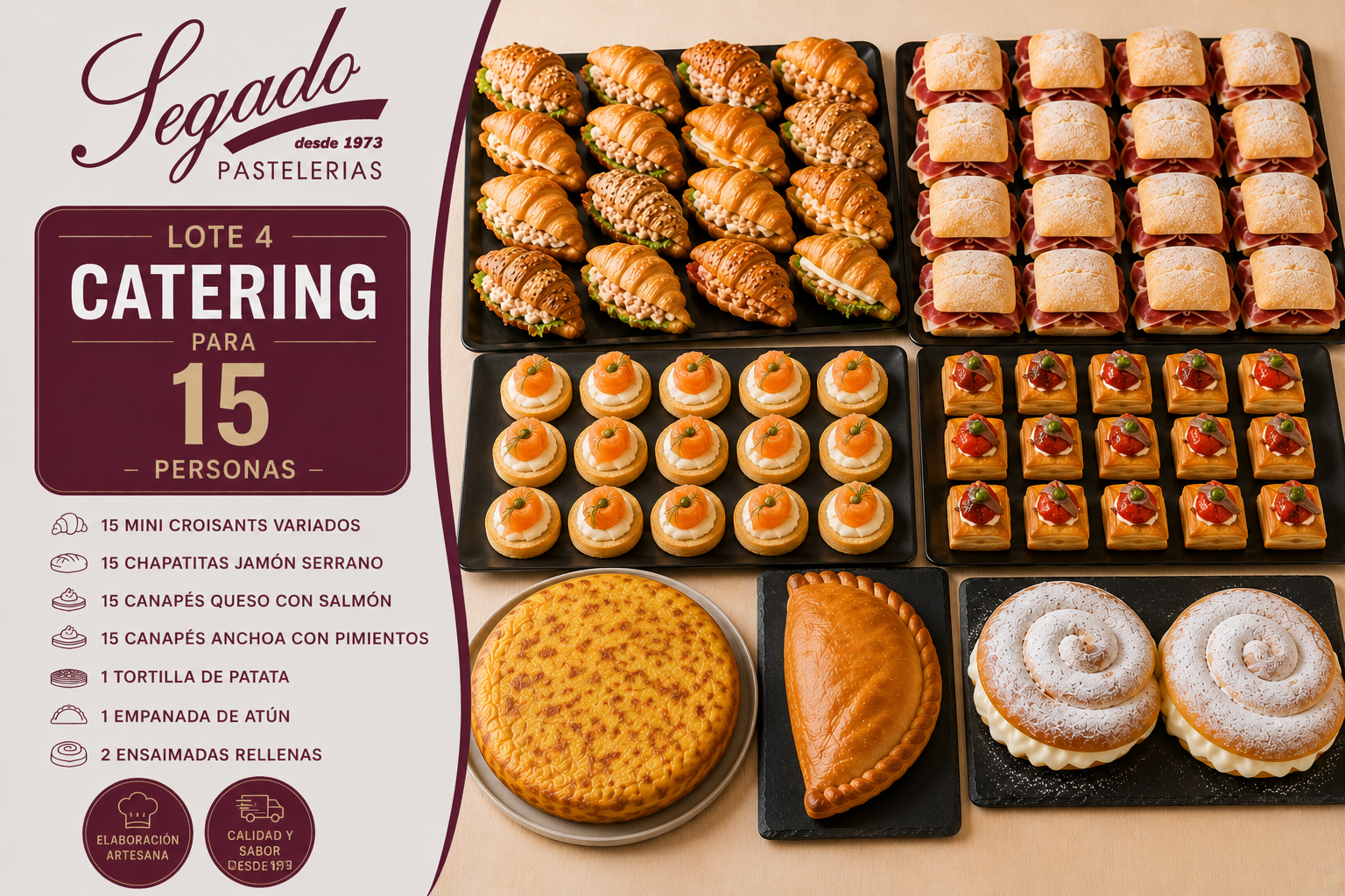 LOTE 4 (15 PERSONAS) caterting segado