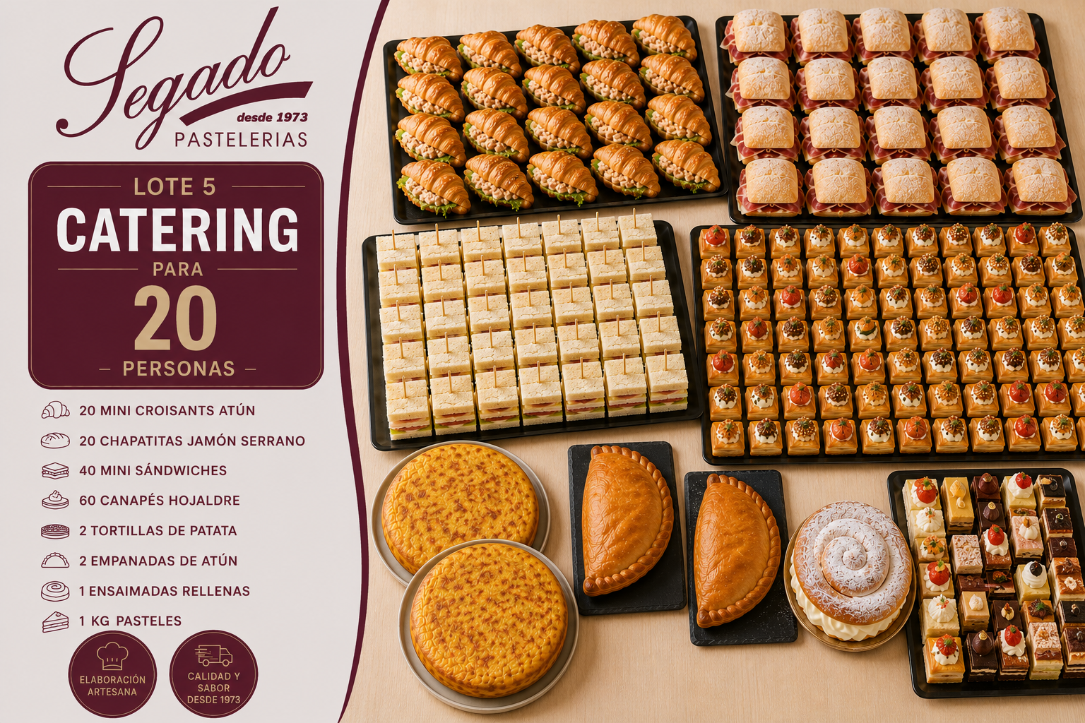 LOTE 5 (15 PERSONAS) caterting segado
