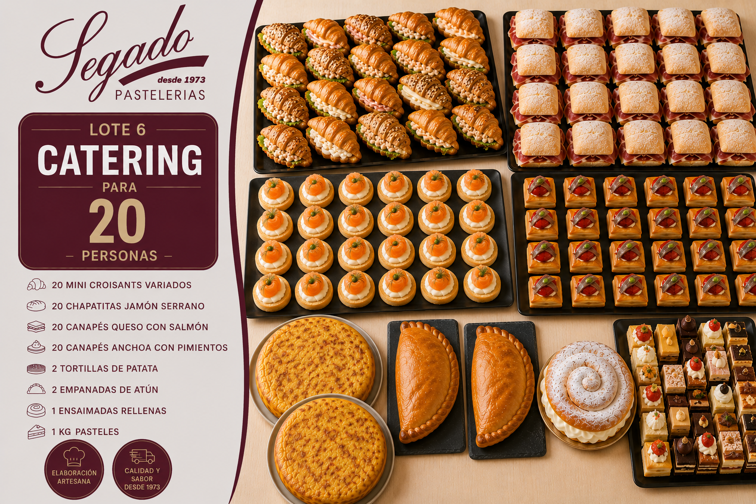 LOTE 6 (15 PERSONAS) caterting segado